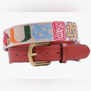 Men’s Smathers & Branson ACC Teams Needlepoint Belt with School Logos